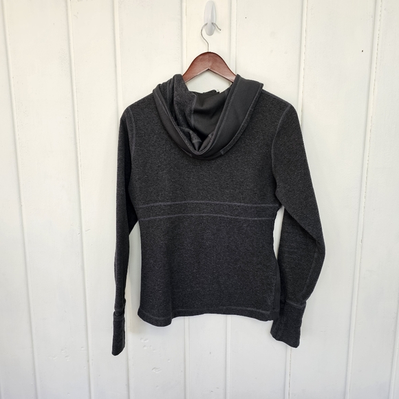 prAna Gray Full Zip Fleece Hoodie Women's Small - Picture 5 of 12